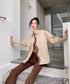 Wave Line Contrast Shirt